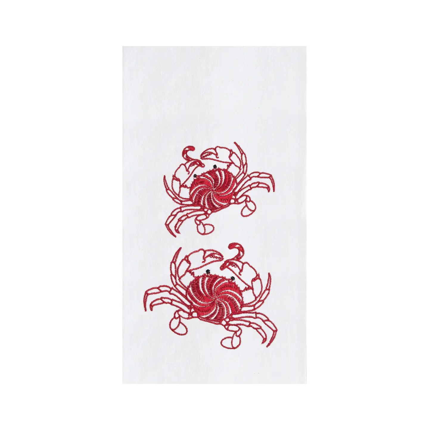 Christmas Peppermint Crab Coastal Kitchen Towel