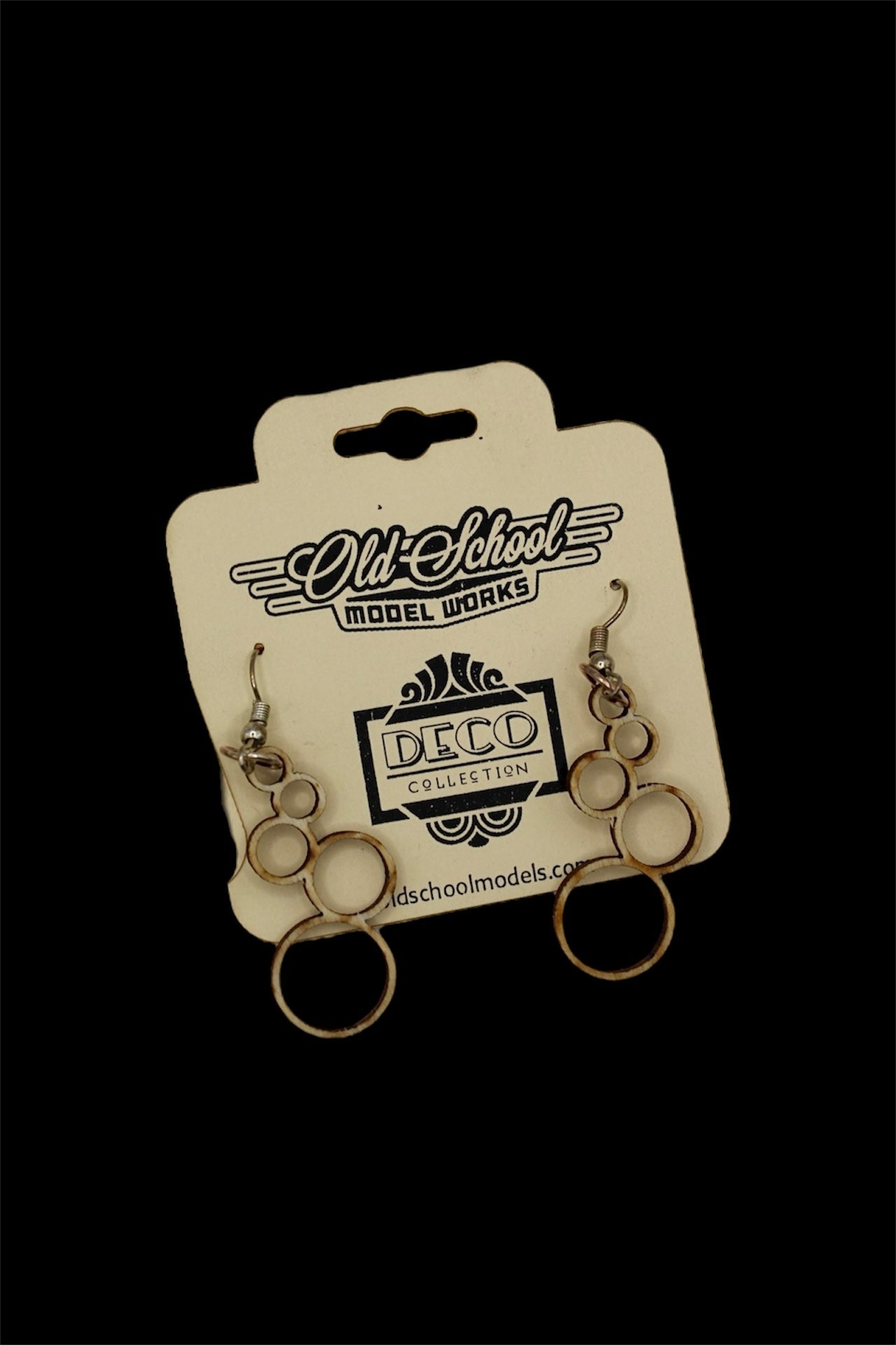 Art Deco Balsam Wood Earrings