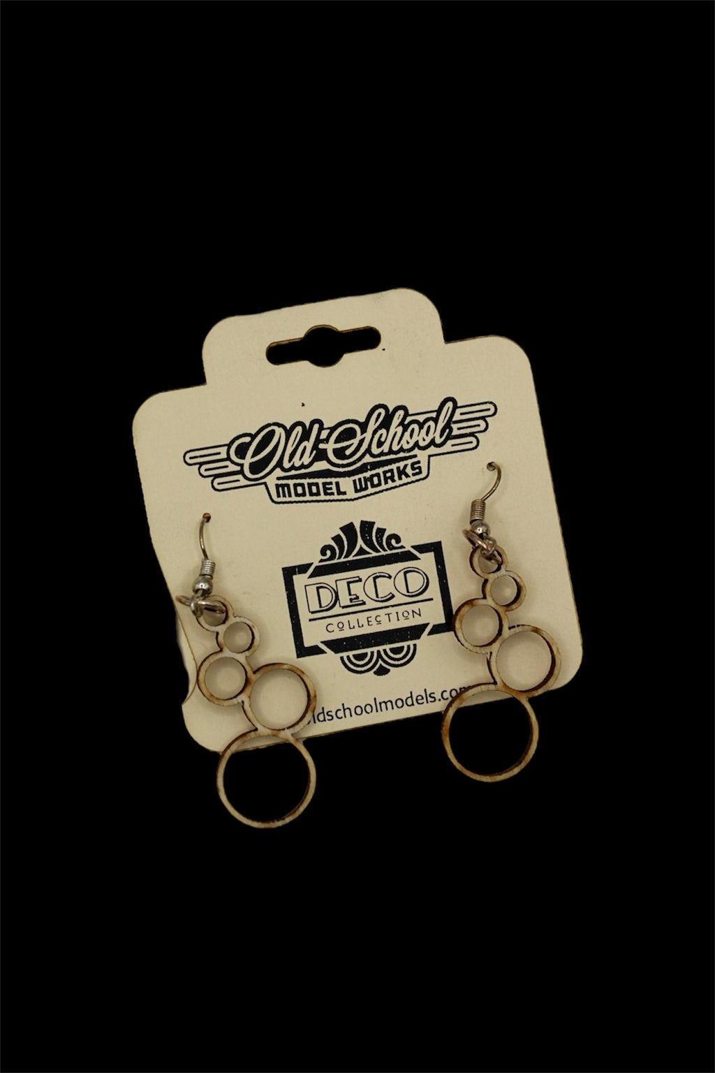 Art Deco Balsam Wood Earrings