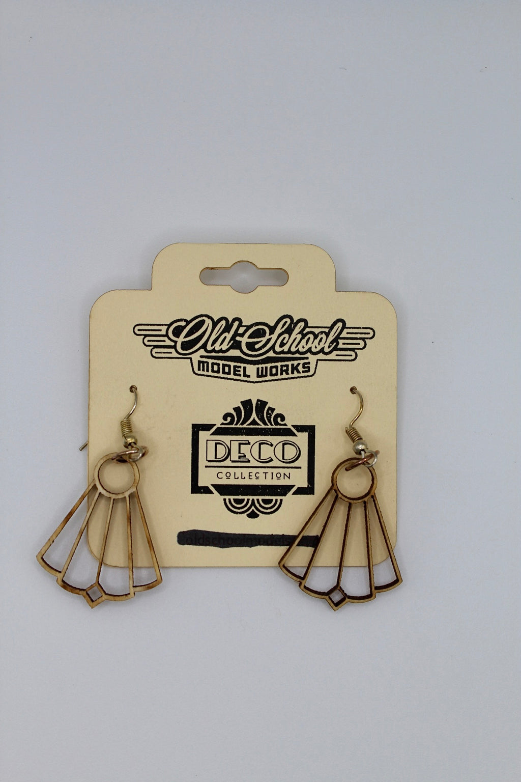 Art Deco Balsam Wood Earrings
