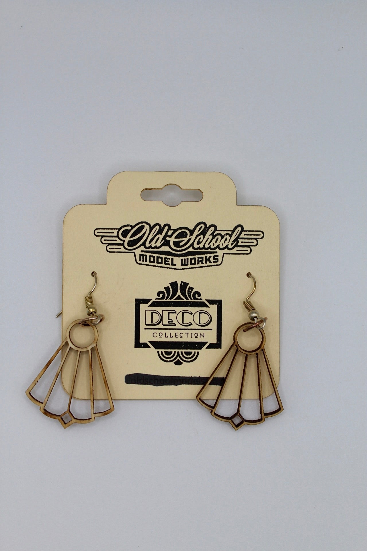Art Deco Balsam Wood Earrings