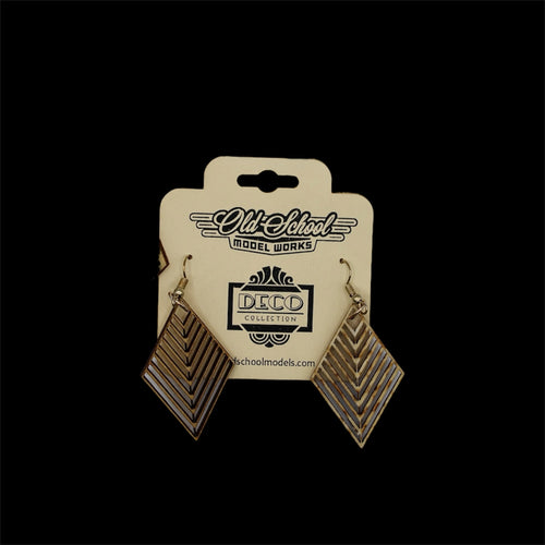 Art Deco Balsam Wood Earrings