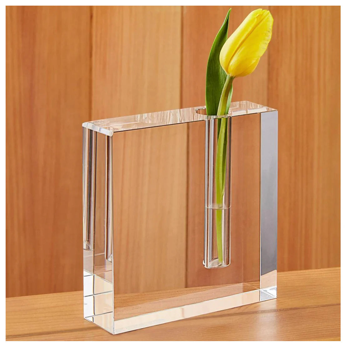 Crystal Block Bud Vase