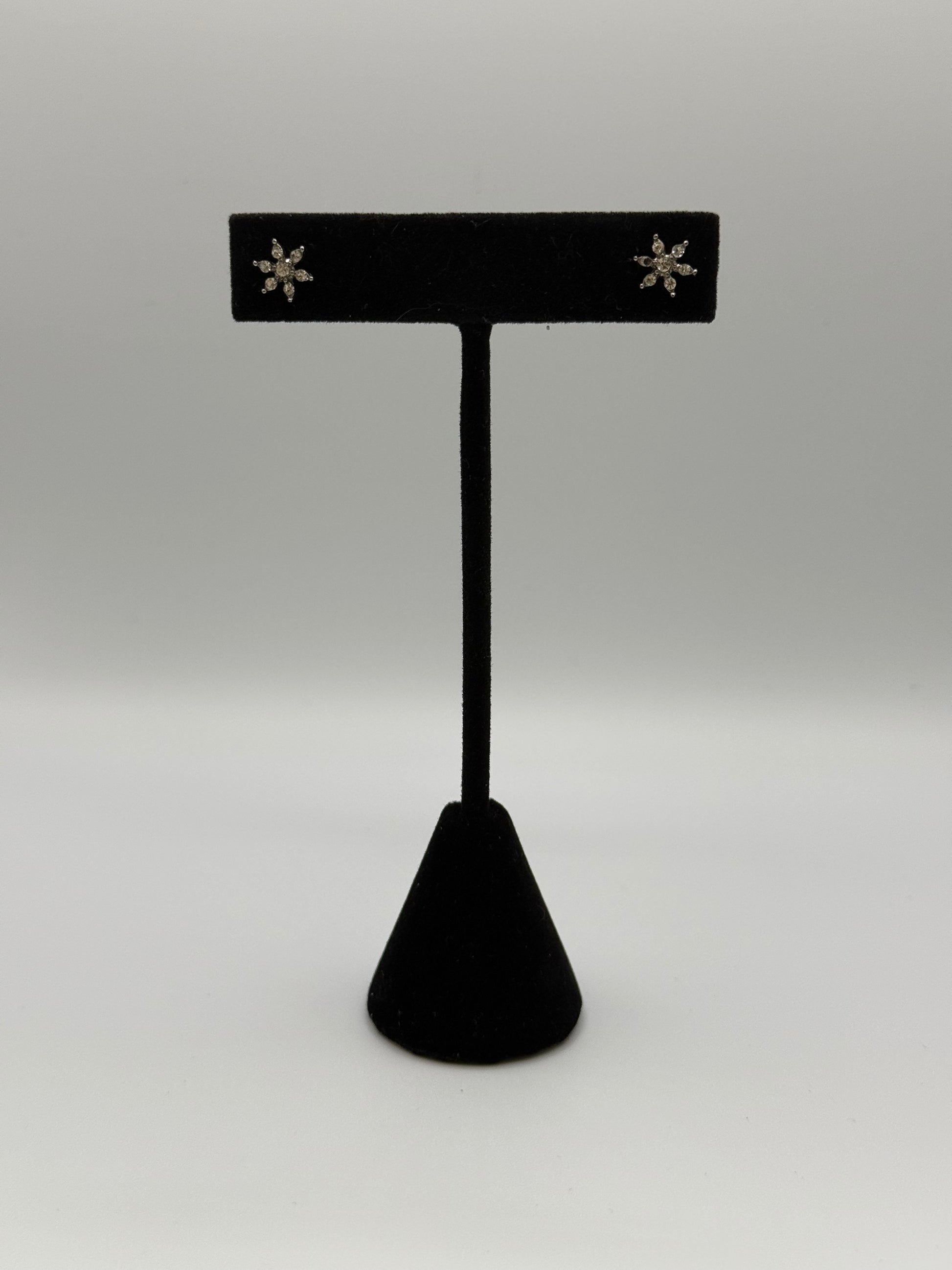 Crystal Flower Stud Earrings