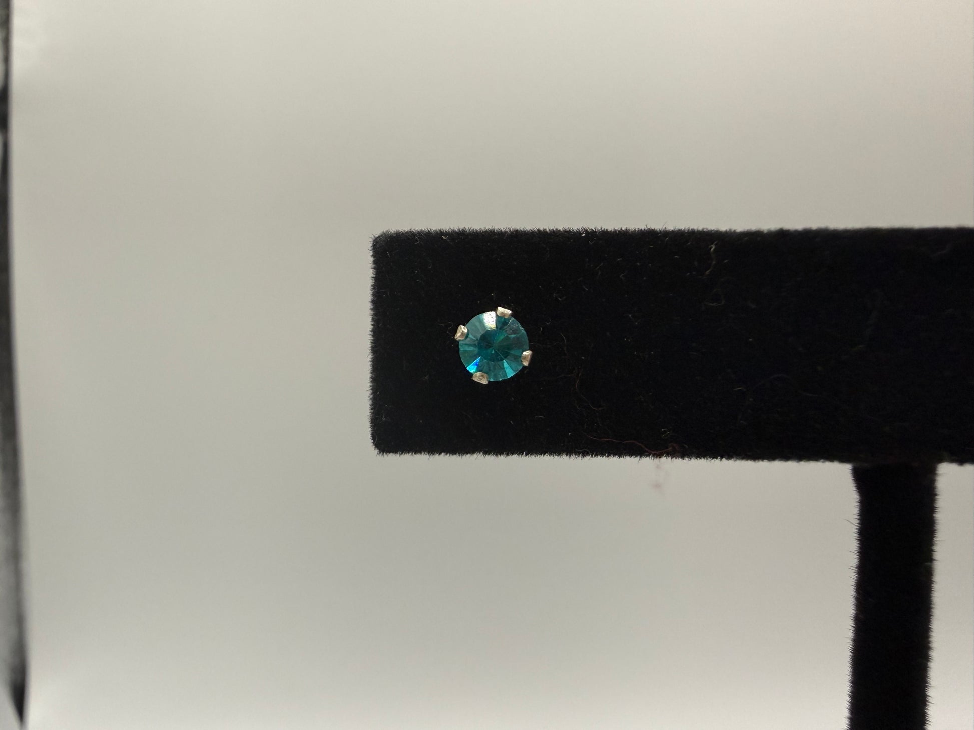 Teal Crystal Stud Earrings