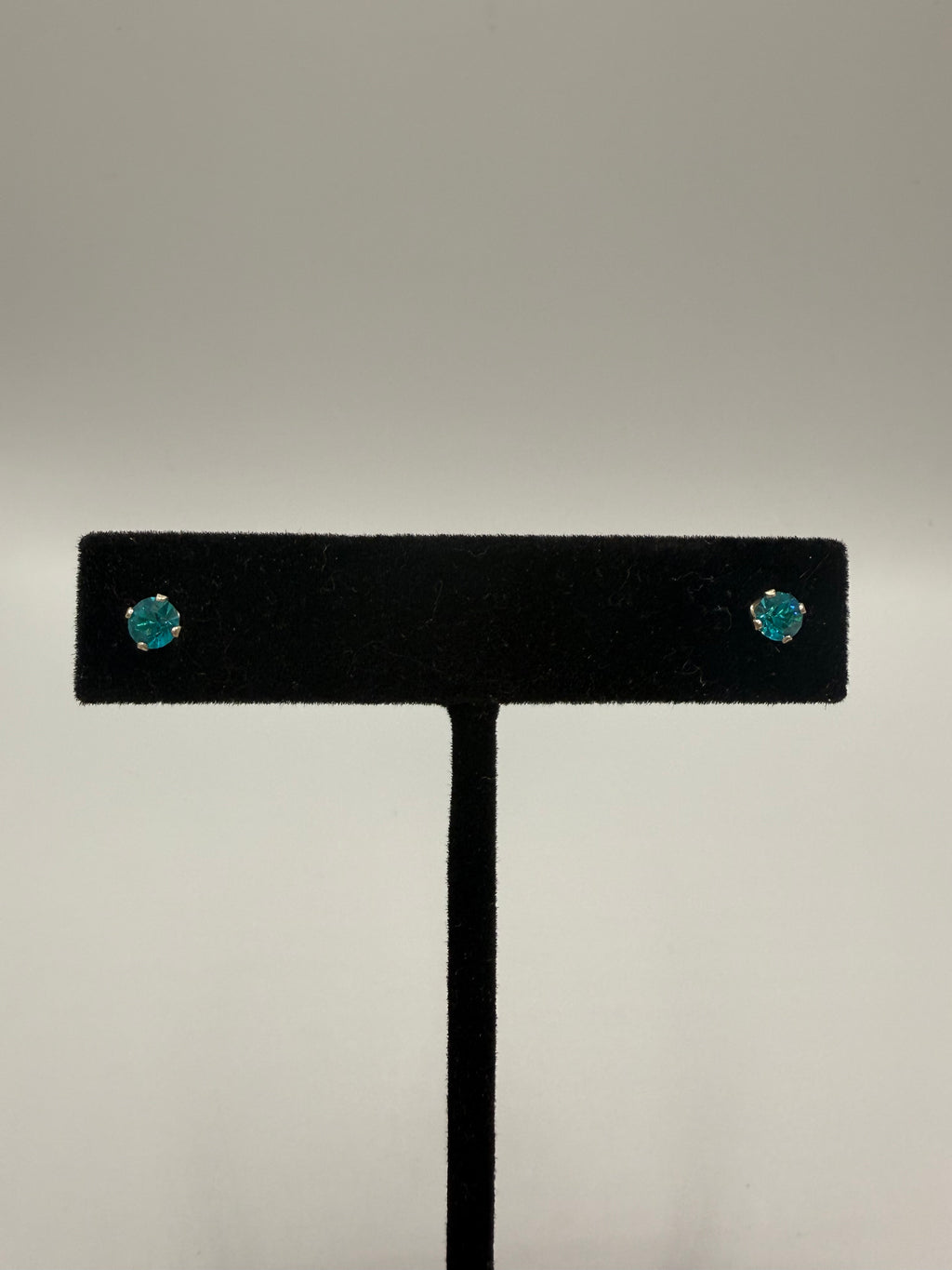 Teal Crystal Stud Earrings