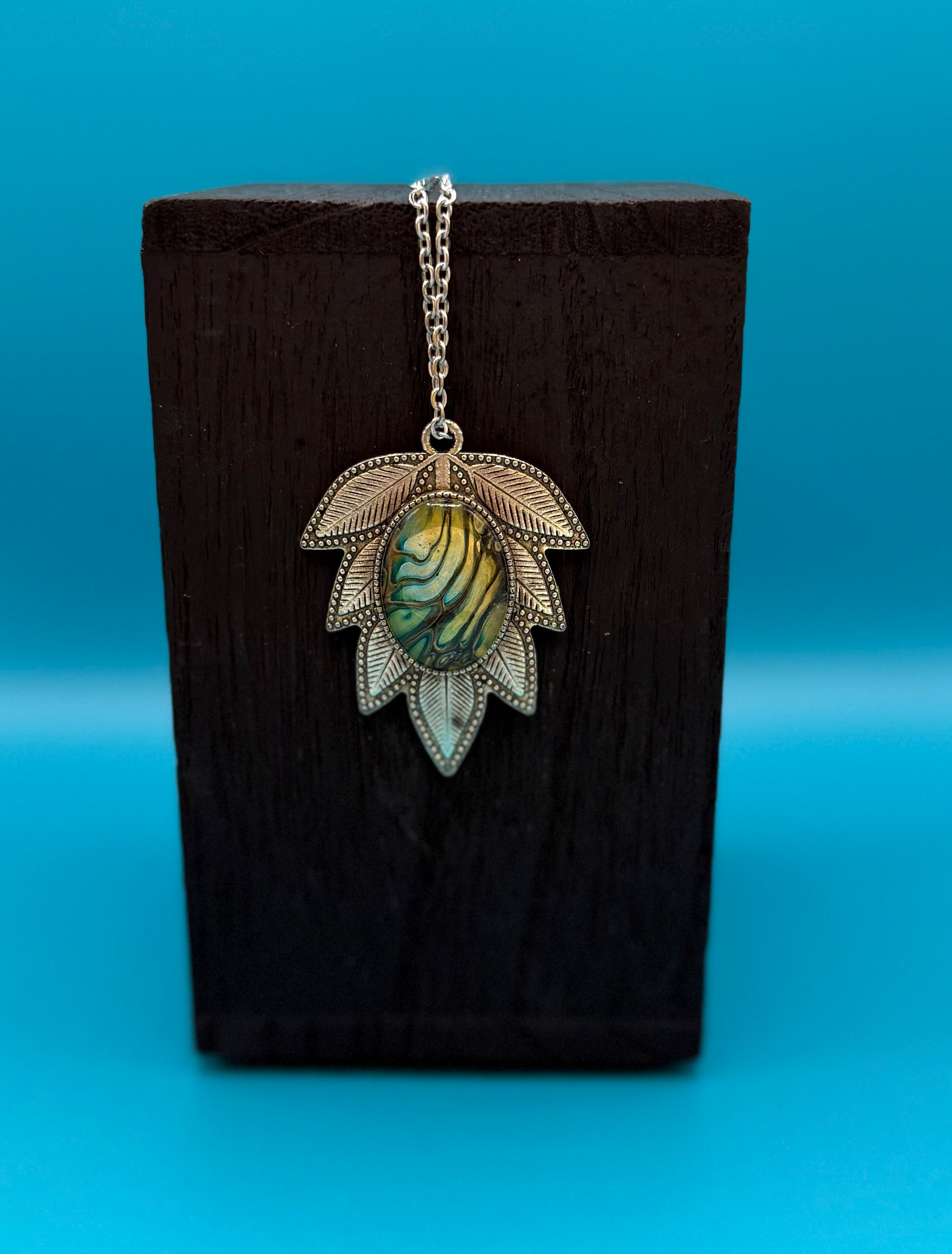 Fluid Art Pendant Necklace