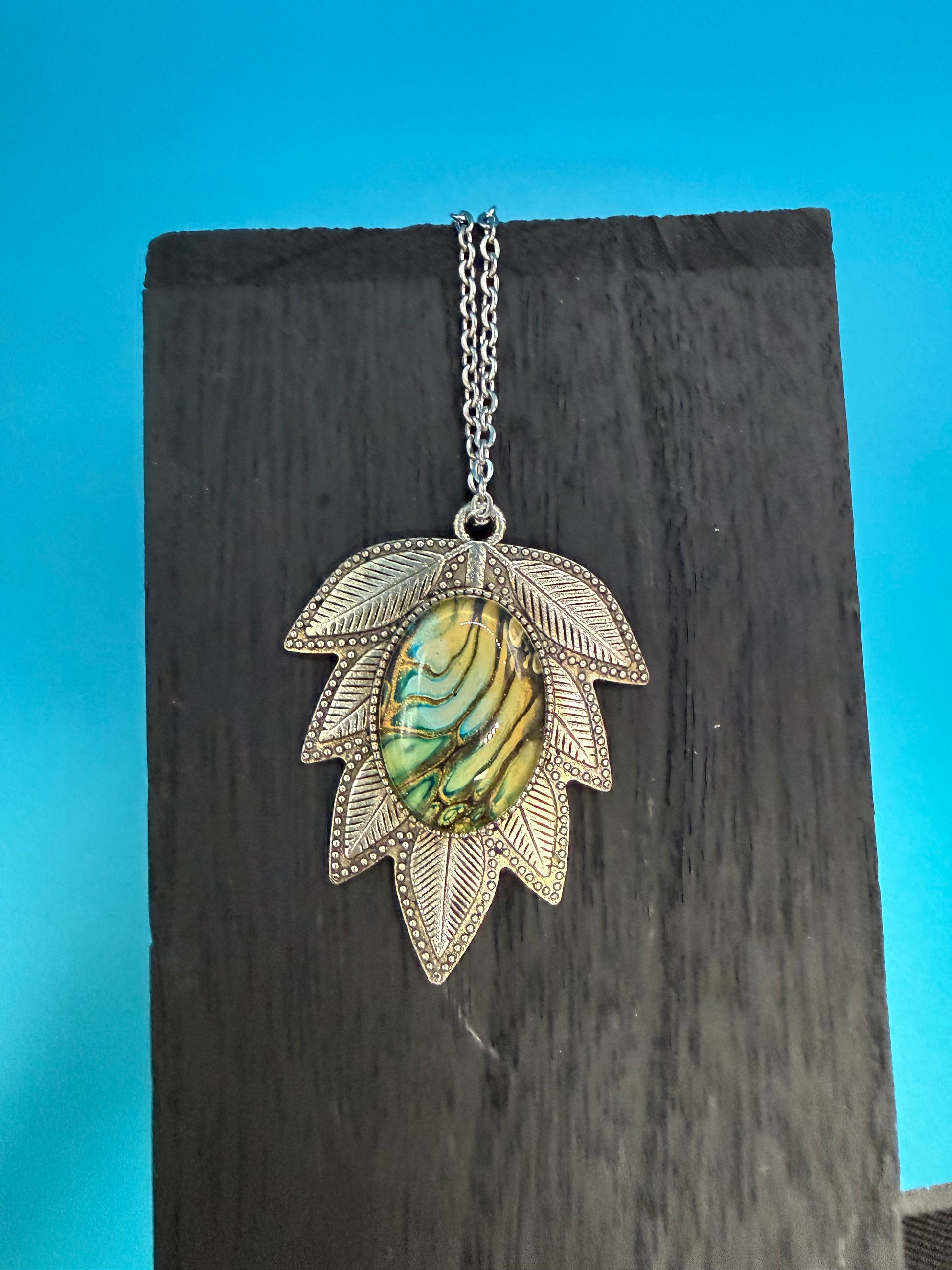 Fluid Art Pendant Necklace