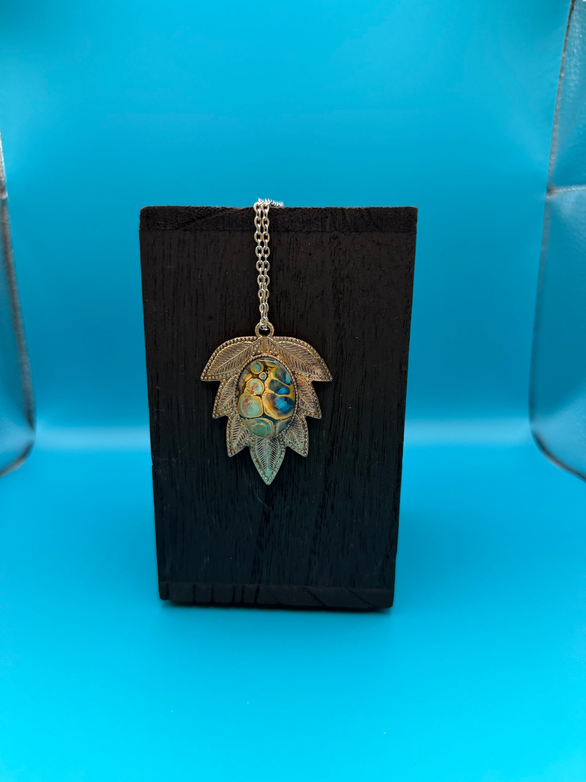 Fluid Art Pendant Necklace