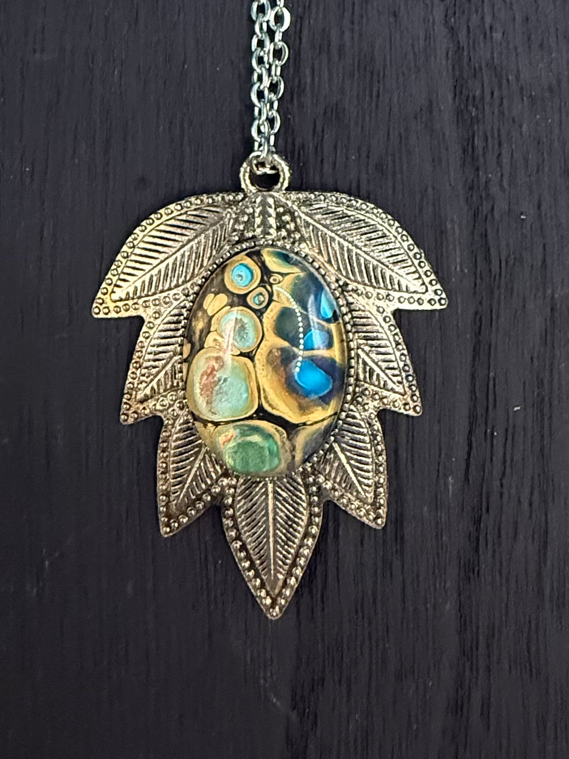 Fluid Art Pendant Necklace