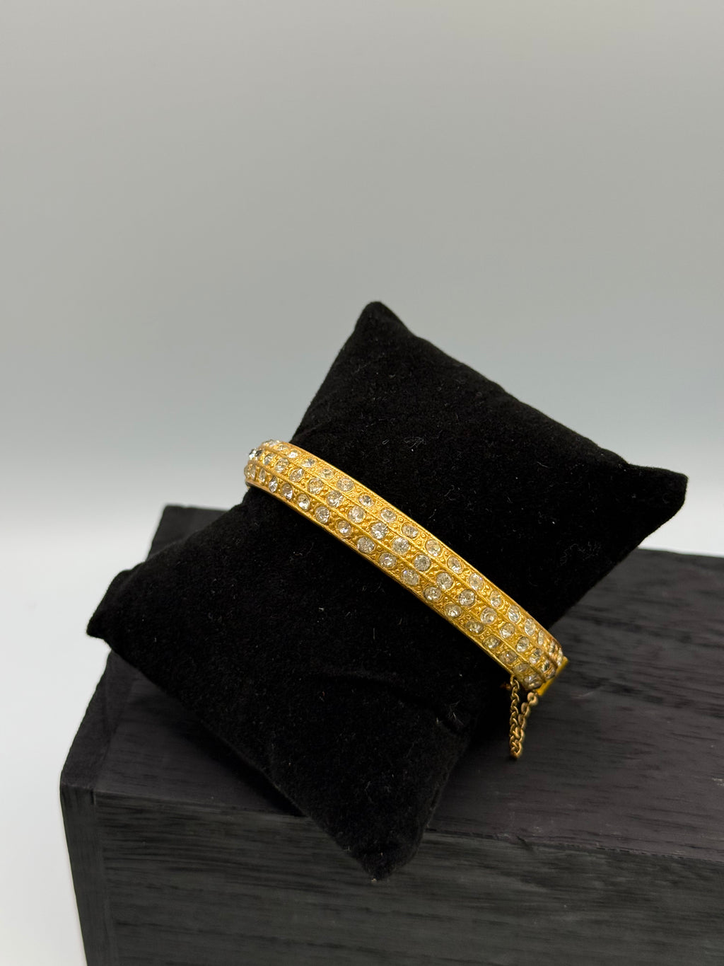 Gold Crystal Bangle Bracelet