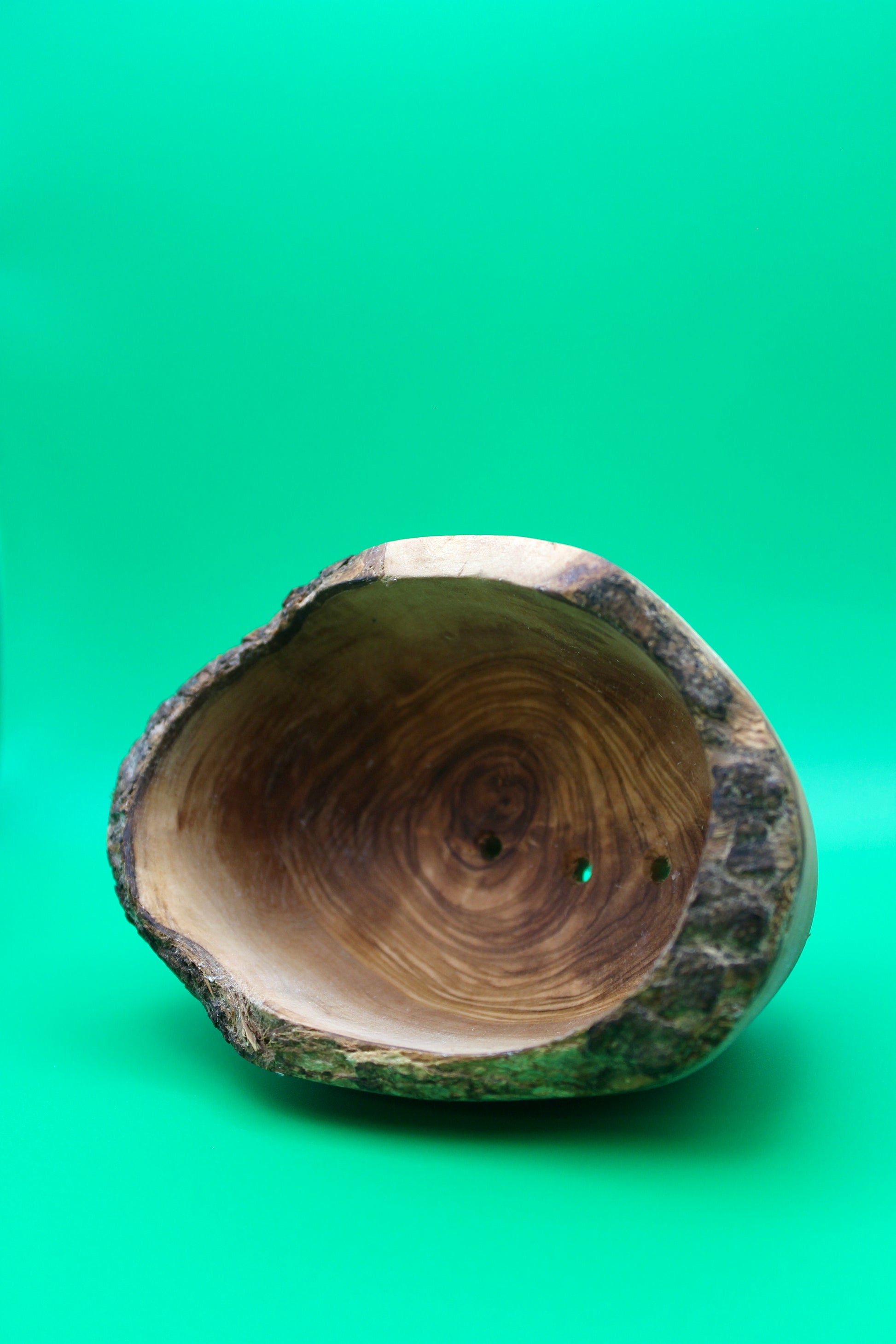 Rustic Olive Wood Oval Soap Dish