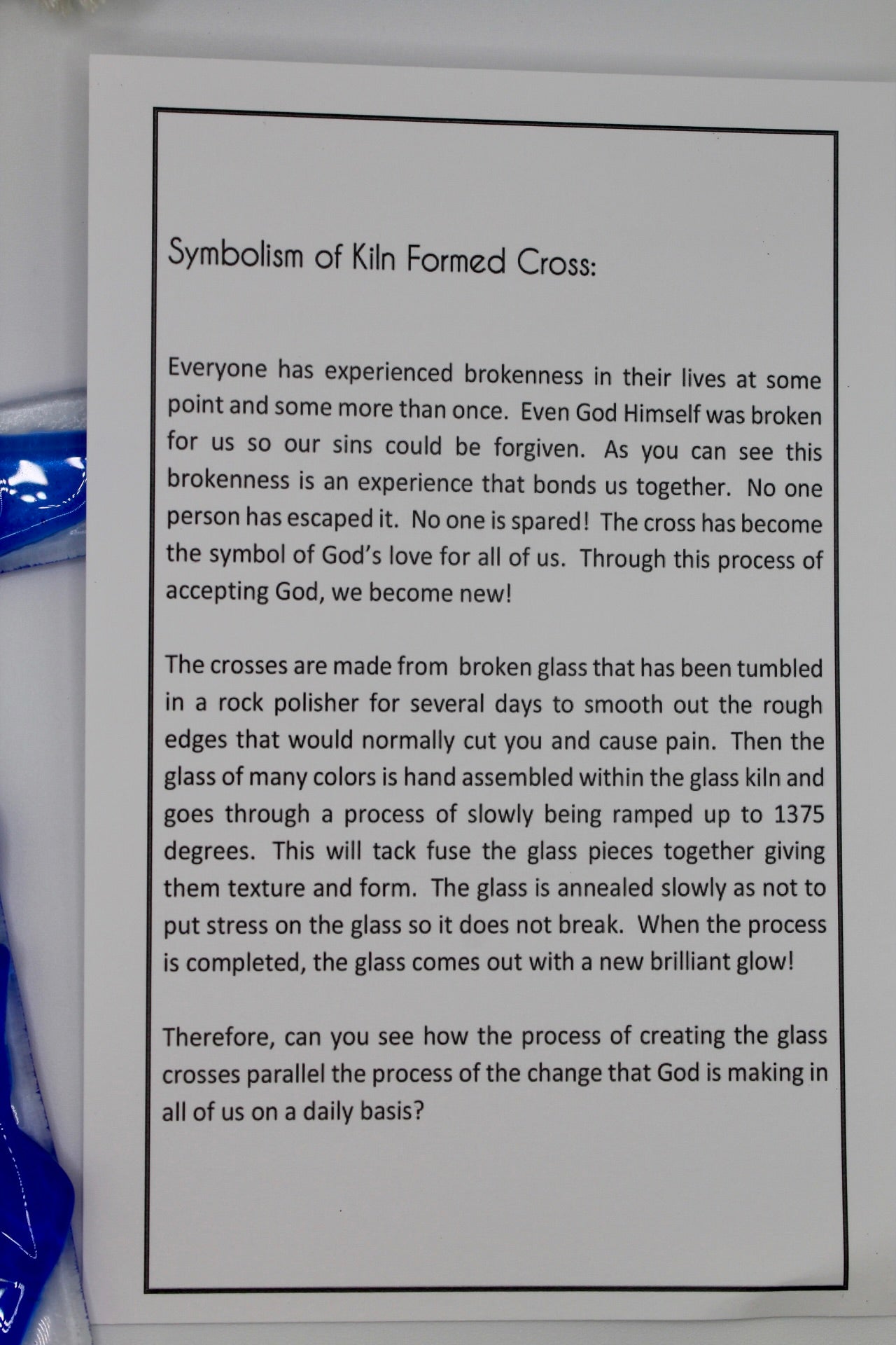 Glass Fused Cross