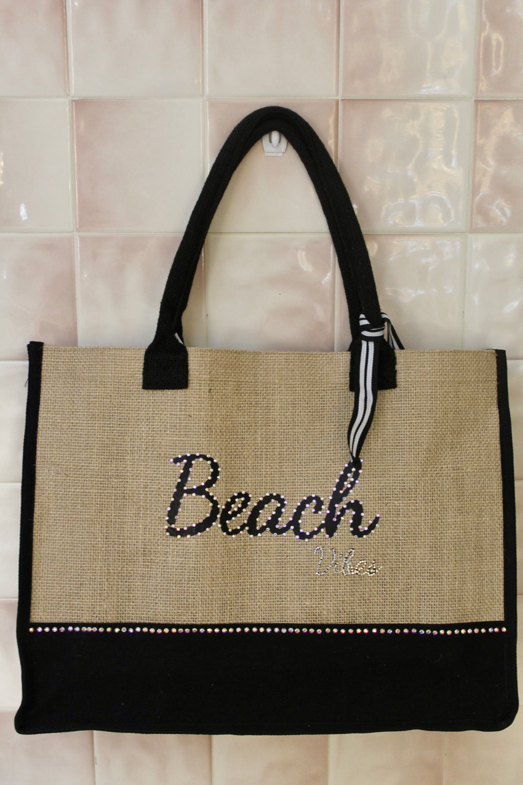 Burlap Beach Vibes Bag
