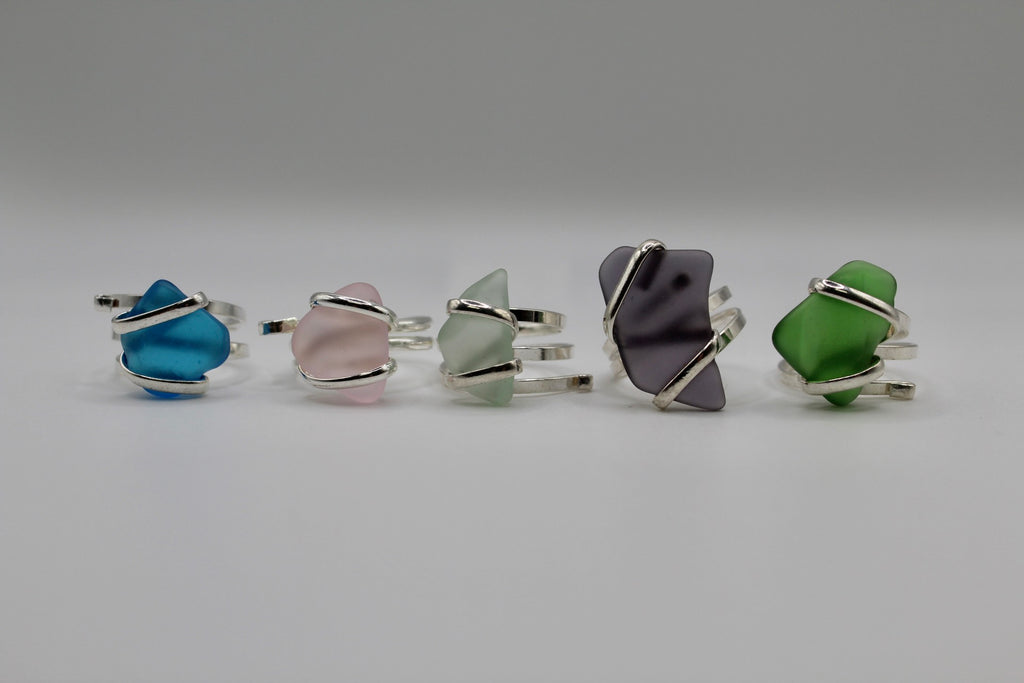 Sea Glass Rings