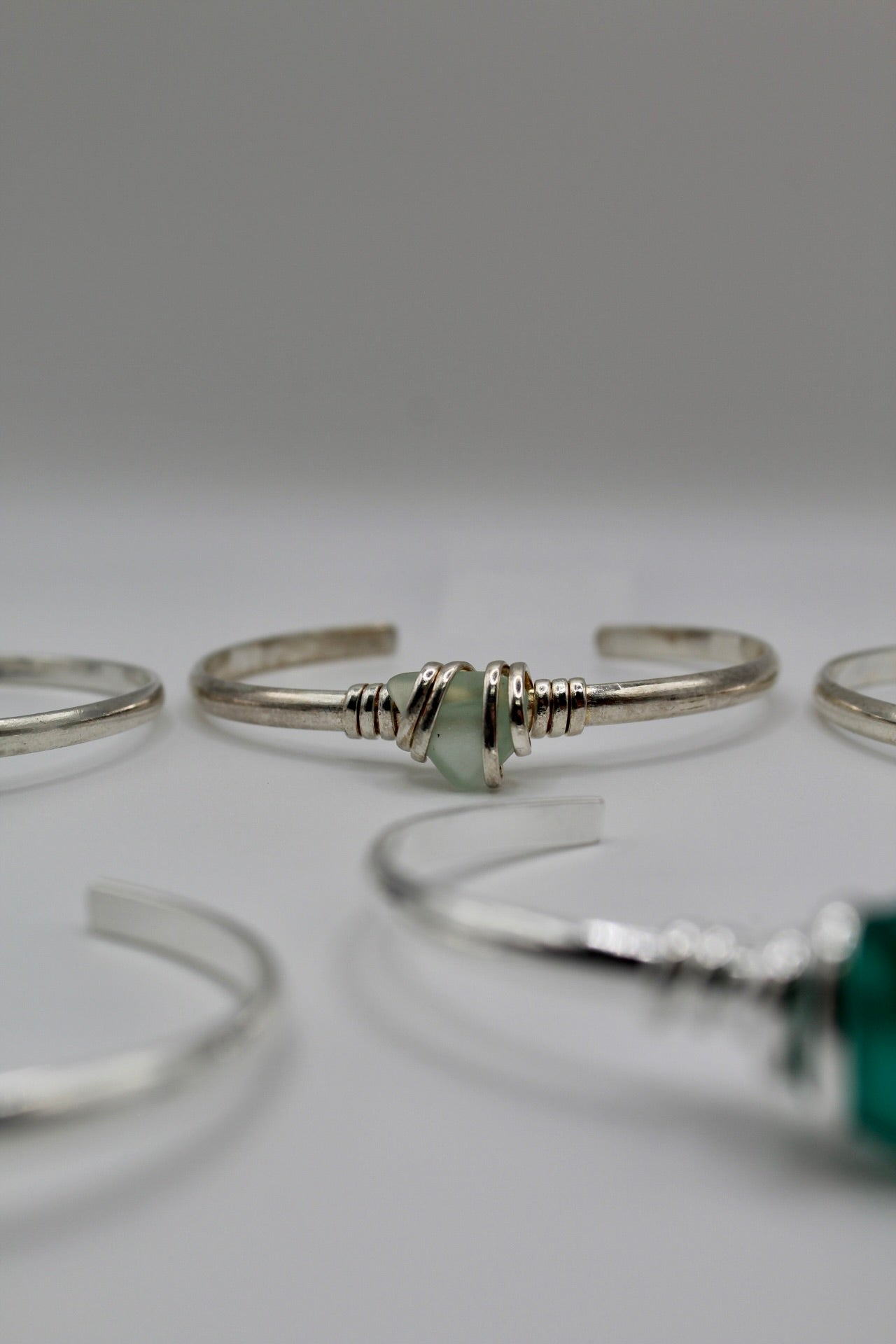 Sea Glass Cuff Bracelet