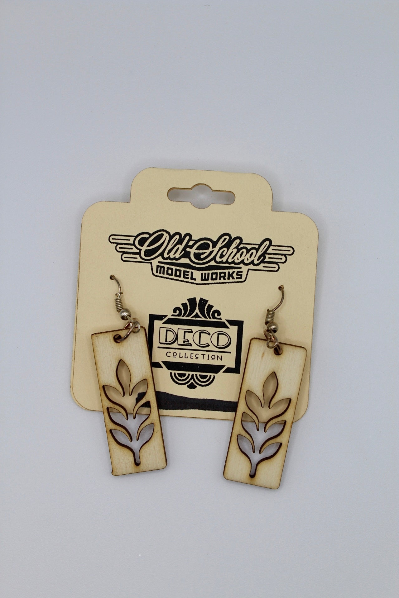 Art Deco Balsam Wood Earrings