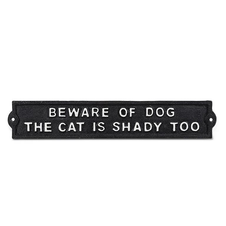 Rectangle Iron Beware of Dog Sign