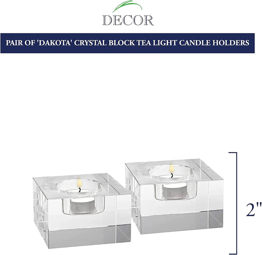 Crystal T Lite Block Pair